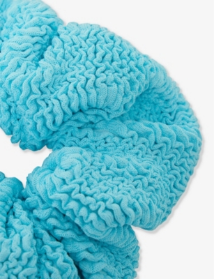 Ruched stretch-woven scrunchie