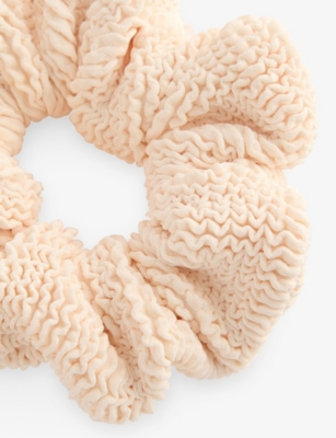 HUNZA G: Ruched stretch-woven scrunchie