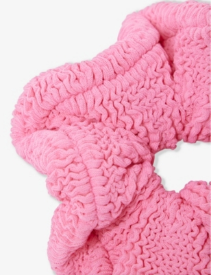 Ruched stretch-woven scrunchie