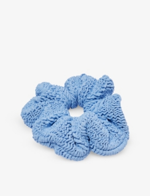 Ruched stretch-woven scrunchie