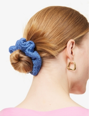Ruched stretch-woven scrunchie