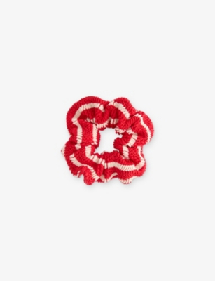 HUNZA G: Ruched stretch-woven scrunchie