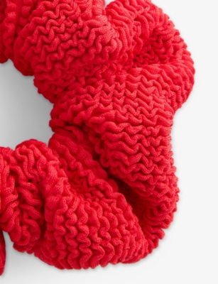 HUNZA G: Ruched stretch-woven scrunchie