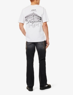 Trapstar Mens  X Selfridges Graphic-print Cotton T-shirt In White