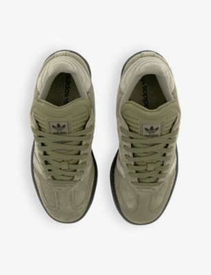 Shop Adidas Originals Mens Adidas Samba Xlg Suede Low-top Trainers In Olive Strata