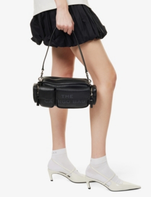 Marc Jacobs Womens Black The Cargo Leather Shoulder Bag In Black