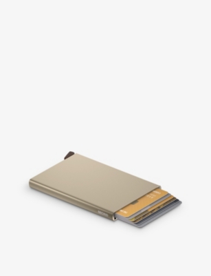 Secrid Womens Cashmere Cardprotector Logo-print Metal Cardholder In Cashmere