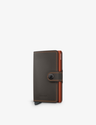 SECRID: Matte brand-debossed leather wallet