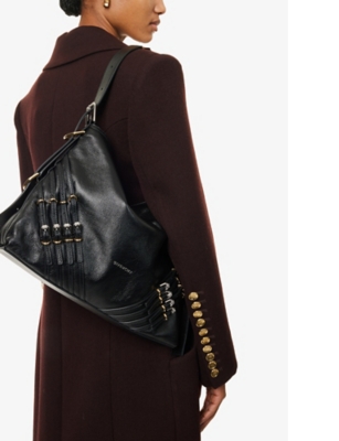 Givenchy Voyou Buckles Shoulder Bag In Black