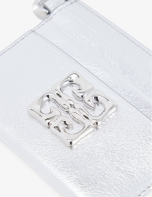 GIVENCHY: Brand-plaque leather card holder