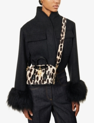 Givenchy Womens Black/beige Antigona Lock Toy Leather Top-handle Bag In Black/beige