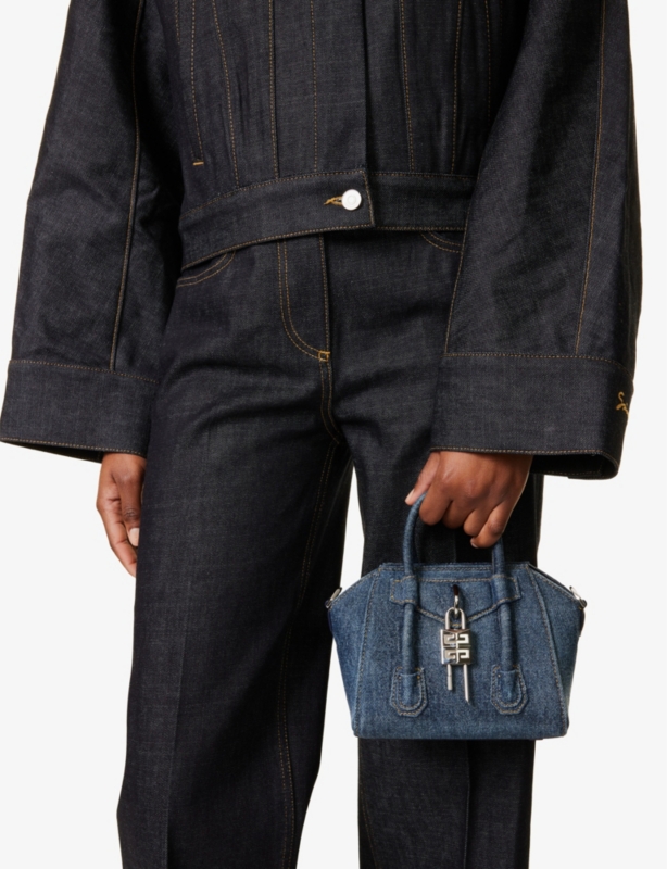 Antigona Lock Denim Toy Bag