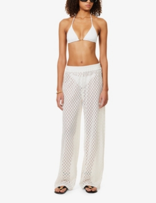 Melissa Odabash Adi High-rise Palazzo Pants In White