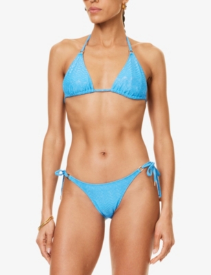 MELISSA ODABASH: Maine triangle textured bikini top