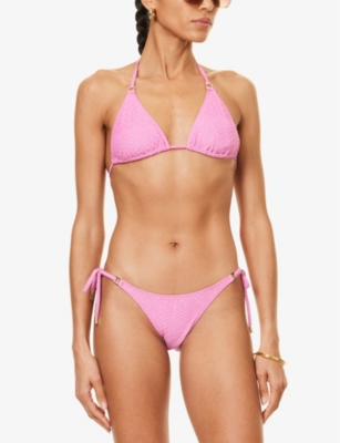 MELISSA ODABASH: Maine triangle textured bikini top