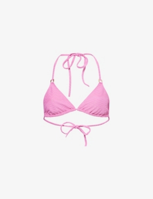 MELISSA ODABASH: Maine triangle textured bikini top