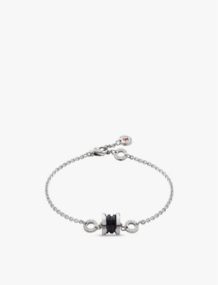 BVLGARI: Save The Children sterling-silver and black ceramic chain bracelet