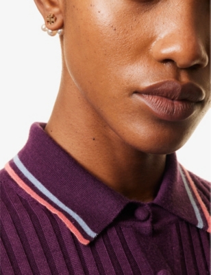 TORY BURCH WOMENS TORY GOLD / CREAM KIRA 18CT YELLOW GOLD-PLATED BRASS AND PEARL EARRINGS