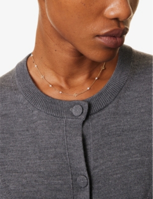 TORY BURCH: Kira Delicate long pearl-embellished 18ct yellow-gold plated brass necklace