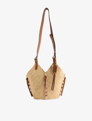 ISABEL MARANT: Tampa Small Raffia Shoulder Bag