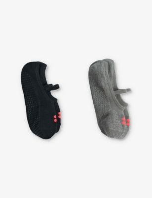 SWEATY BETTY: Pilates stretch organic cotton-blend socks pack of two