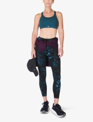 Sweaty Betty Womens Blue Mystic Print Power 7/8 High-rise Stretch-woven Leggings Xs In Blue Mystic Print