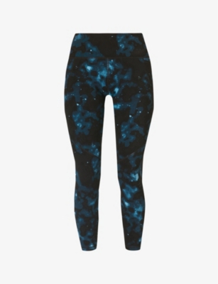 Sweaty Betty Womens Blue Mystic Print Power 7/8 High-rise Stretch-woven Leggings Xs In Blue Mystic Print