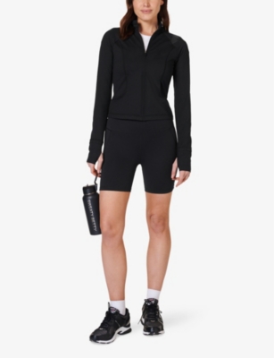 SWEATY BETTY WOMENS SWEATY BETTY ALL DAY ZIP-UP STRETCH-WOVEN JACKET 