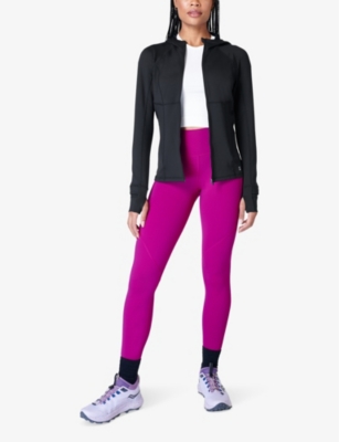SWEATY BETTY: Pro Run zip-up stretch recycled-polyester top