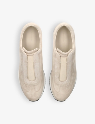 JOHN LOBB: Lift slip-on suede low-top trainers