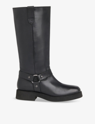 WHISTLES OMENS WHISTLES MATTEO LEATHER HEELED KNEE-HIGH BOOTS 