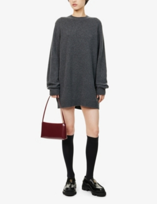 THE FRANKIE SHOP: Maxime round-neck long-sleeves knitted mini dress