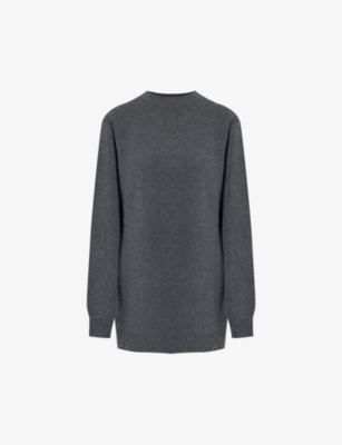 THE FRANKIE SHOP: Maxime round-neck long-sleeves knitted mini dress