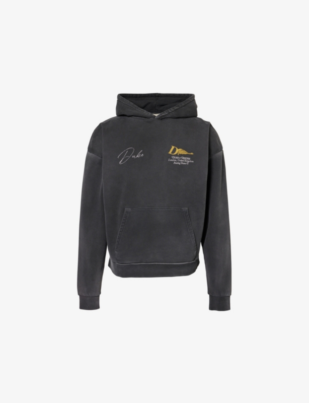 Kangaroo-Pocket Graphic-Print Relaxed-Fit Cotton-Jersey Hoody