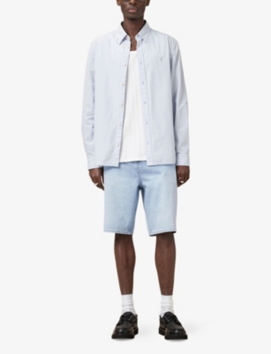 ALLSAINTS: Alva Faded-Wash Denim Shorts