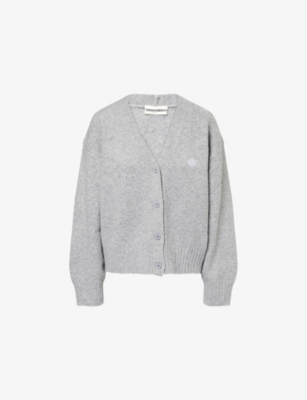 THE COUTURE CLUB: Emblem V-Neck Knitted Cardigan