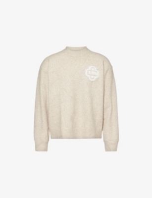 THE COUTURE CLUB: Emblem regular-fit stretch-knit jumper