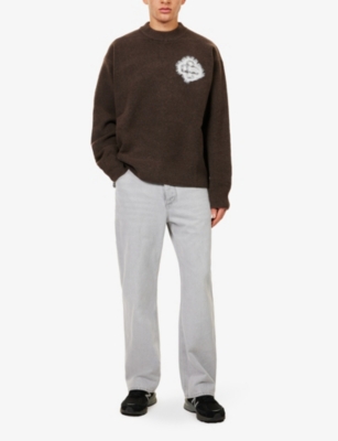 THE COUTURE CLUB: Emblem regular-fit stretch-knit jumper