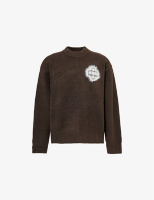 THE COUTURE CLUB: Emblem regular-fit stretch-knit jumper