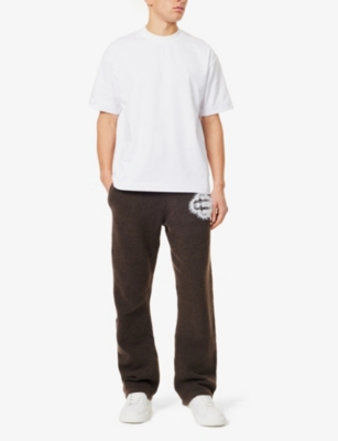 THE COUTURE CLUB: Emblem straight-leg stretch-knit jogging bottoms