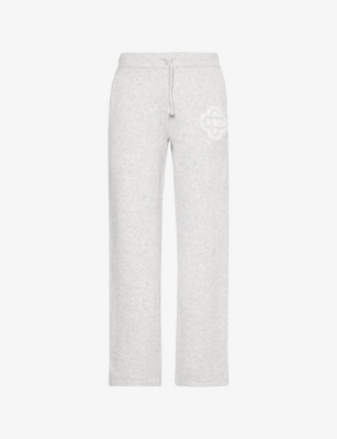 THE COUTURE CLUB: Emblem straight-leg stretch-knit jogging bottoms