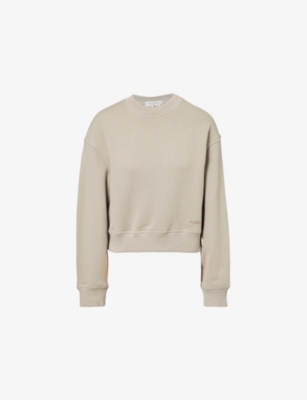 RAG & BONE: Vintage text-embroidery relaxed cotton-jersey sweatshirt