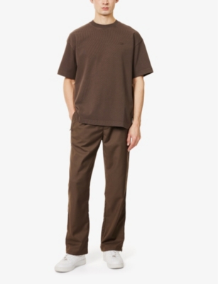 THE COUTURE CLUB: Laundered Brand-Embroidery Relaxed-Fit Cotton-Jersey T-Shirt