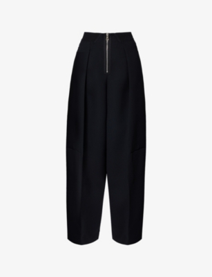 JEAN PAUL GAULTIER: The Heavy Crepe Bonded Wide-Leg High-Rise Woven Trousers