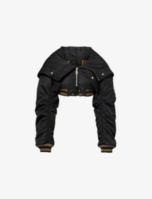 JEAN PAUL GAULTIER: Cropped Hooded Slim-Fit Shell Jacket