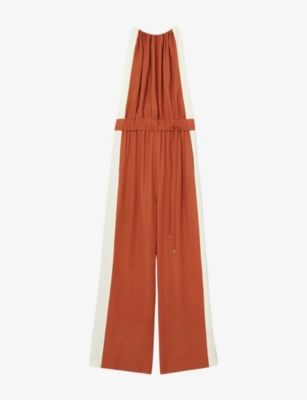 REISS: Inez Side-Stripe Woven Jumpsuit