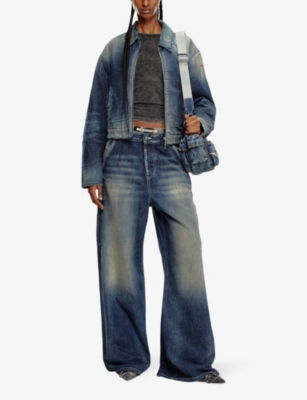 DIESEL: D-Sire Work wide-leg mid-rise jeans
