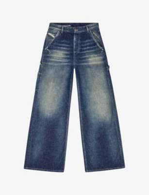 DIESEL: D-Sire Work wide-leg mid-rise jeans