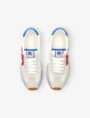 DOLCE & GABBANA: Aria Suede and Mesh Low-Top Trainers