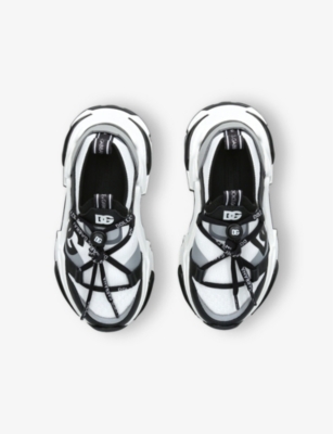 Dolce & Gabbana Blk/white Kids' Airmaster Mesh Low-top Trainers Eur 29 / 11 Uk In Blk/white